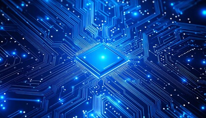 High-tech circuit board background, abstract digital technology presentations, electronic components, digital infrastructure, blue tech theme, modern electronics evolution expansion background image