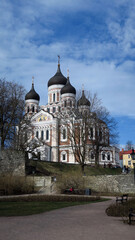 Obraz premium Tallinn, Estonia. The Alexander Nevsky Cathedral of Tallinn is an Eastern Orthodox cathedral. It was built in 1894–1900, when the country was part of the former Russian Empire.