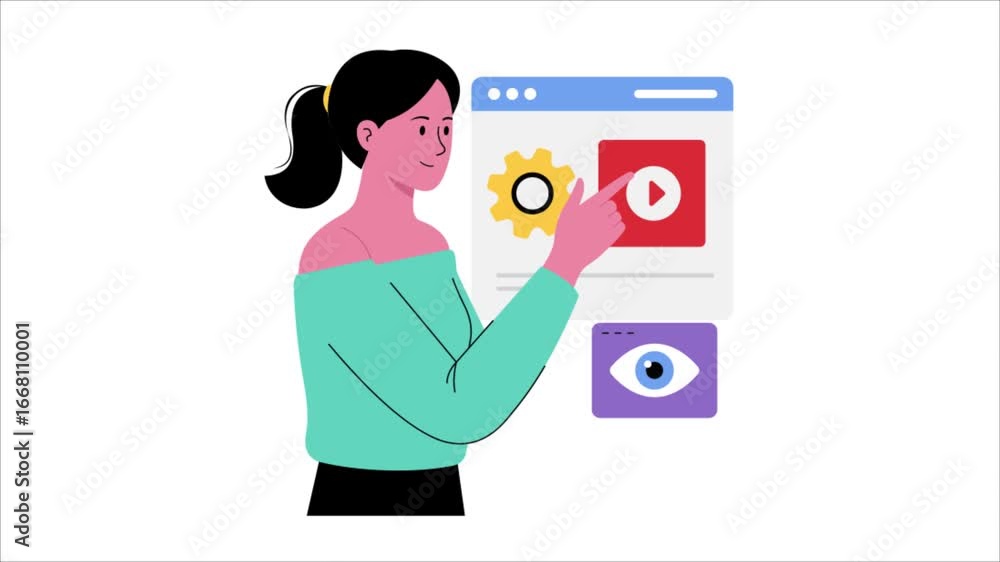 Aufkleber seo monitoring animated video mp4 file