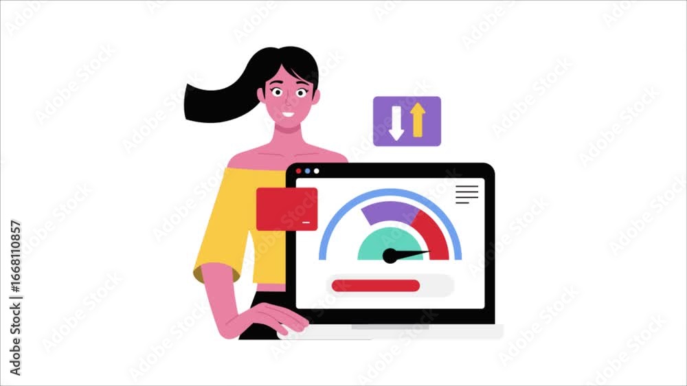 Poster speed test animated video mp4 file