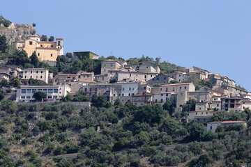 Obraz premium Panoramic view of Rocca d’Arce village in Lazio, Italy