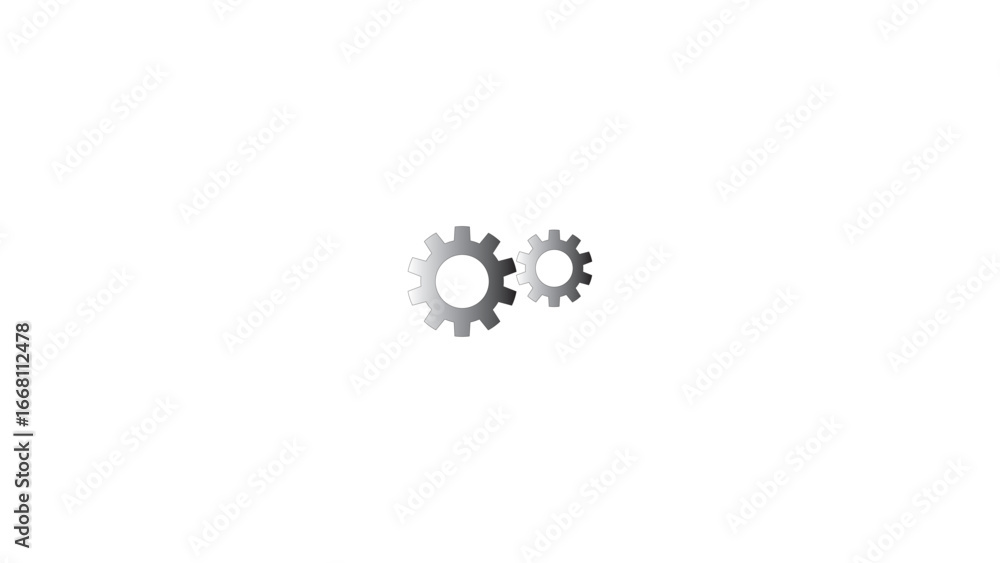 Poster a vibrant 3d rendering of an abstract mechanical gear symbol illustrates teamwork and technology in 