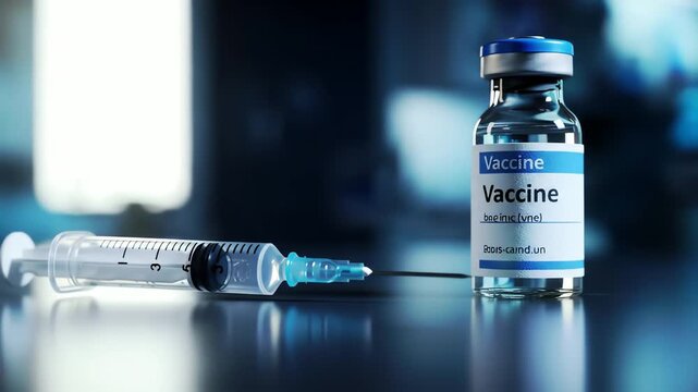 vaccine vial and syringe medical treatment healthcare