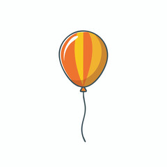 Obraz premium Festive Cartoon Balloon Ornament with String For Parties and Celebrations