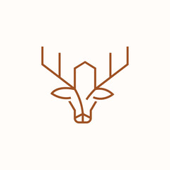 Deer logo design template vector