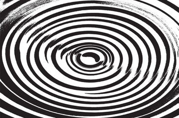 Black and White Spiral Abstract Background | Hypnotic Circular Optical Illusion Art Design