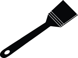 paintbrush icon silhouette vector illustrationpaintbrush icon silhouette vector illustration