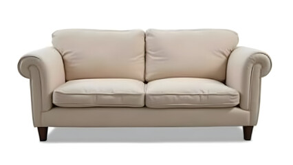 Fototapeta premium Cartoon sofa isolated on white