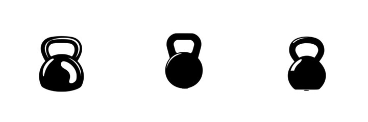 Fototapeta premium Kettlebell variations showcasing design and function for a fitness routine or strength training session