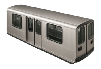 Metro car with automated door sensors and rubberized floor covering