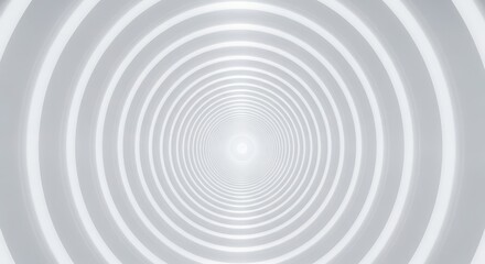 Fototapeta premium 3d illustration of abstract tunnel of concentric circles leading to a bright light, creating a sense of depth and infinity
