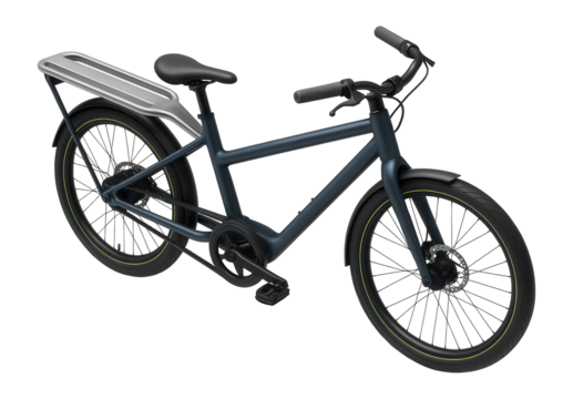 Electric bike with elongated rear carrier and belt drive system