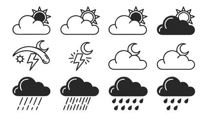 set of icons of food