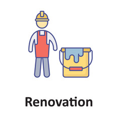 Renovation Vector Icon which can easily modify or edit
