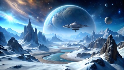 Fototapeta premium snow covered mountains