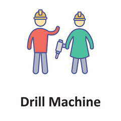 drill machine Vector Icon which can easily modify or edit