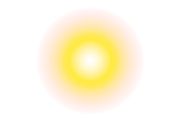 golden sun light rays over transparent background