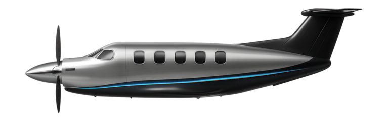 Wide-fuselage turboprop with large oval windows and extended tail section