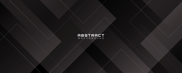 3D black abstract background overlap layer on dark space with random squares effect decoration. Modern graphic design element cutout style concept for web banner, flyer, card, or brochure cover