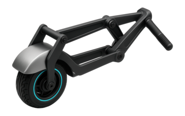 Retractable bicycle landing gear with enclosed wheel wells and actuators