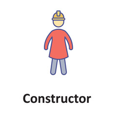 Constructor Vector Icon which can easily modify or edit