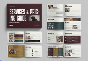 Services & Pricing Guide Magazine Template Landscape