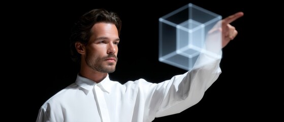 Ai-powered holographic tutor teaching math in the future classroom innovative technology human interaction