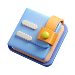 Checkbook 3D Icon Illustration