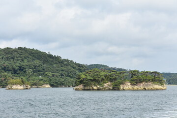 Naklejka premium 日本三景 松島の遊覧船 松島周辺の風景