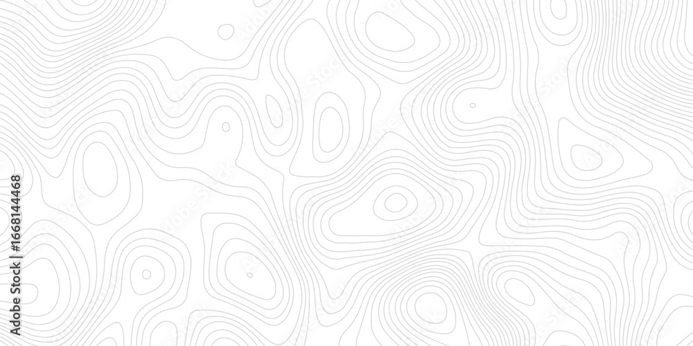 Fototapete white background with abstract topographic grey contour lines creating a seamless pattern design a p