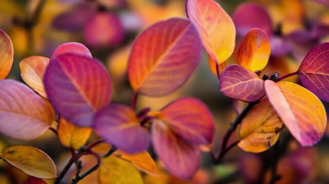 Autumn splendor: Vibrant foliage of copper smokebush in dazzling fall colors