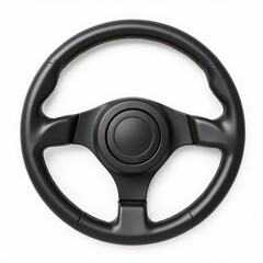 Black Leather Steering Wheel 