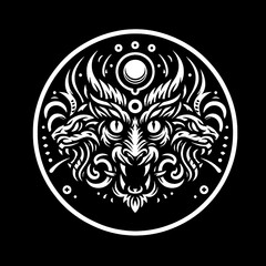 black and white tattoo