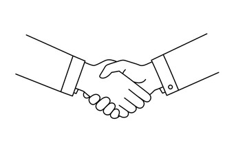 Fototapeta premium Handshake illustration depicting agreement and partnership