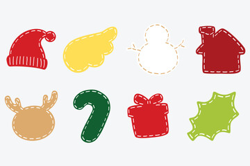 Christmas hand sewing patch