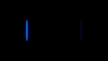 Two Vertical Blue Neon Lines on a Black Background abstract
