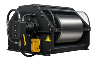 Eddy current separator with a rotating drum and magnetic rotor for sorting non-ferrous metals in recycling facilities