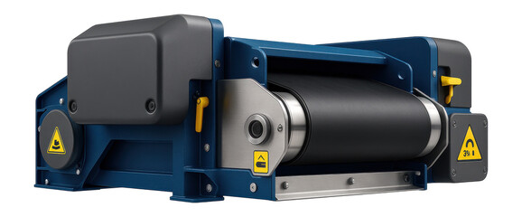 Fototapeta premium Eddy current separator with a modular design and interchangeable magnetic components for flexible sorting in scrap yards