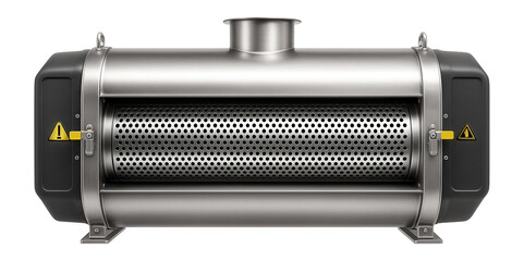 Horizontal air separator with a perforated screen and side access doors for a fertilizer production plant