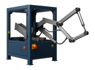 Robotic case erector with a high-speed folding mechanism for a bottling facility
