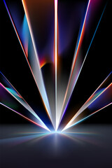 Crystal shapes with light effects