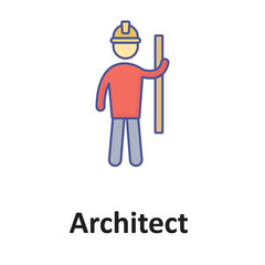 Architect Vector Icon which can easily modify or edit