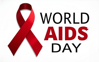 Poster with the inscription "World AIDS Day". High quality