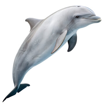 A harbor porpoise a small marine mammal swimming isolated on a transparent background png