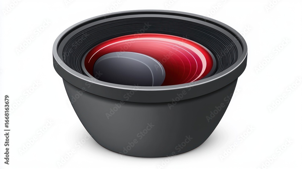 Poster abstract visual art featuring a conceptual sphere inside a black container concept art