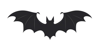Fototapeta premium Halloween Bat Silhouette Cutout with Transparent Background