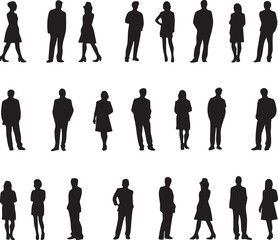 People silhouettes vector: free downloadable crowd illustration eps