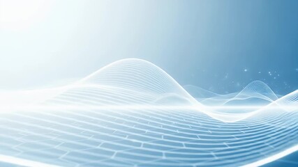 Abstract blue waves over honeycomb pattern