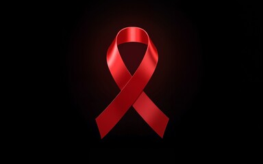 World aids day design of red ribbon and world on black background vector illustration. High quality