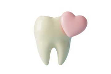 Tooth with Heart Symbol with Low Feedback on Dental Health and Emotional Wellbeing for Pediatric Dentistry and Patient Education Icon